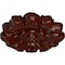 Ekena Millwork Emery Leaf Ceiling Medallion, Hand-Painted Brushed Mahogany, 7 5/8"OD x 1"P CM07EMBMF - alternate 5